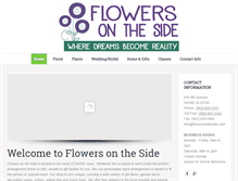 Tablet Screenshot of flowersontheside.com